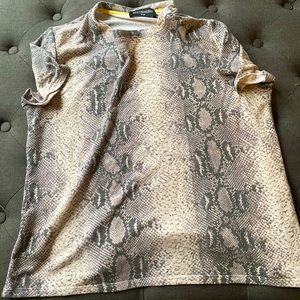 Kittenish snakeskin Tshirt discontinued